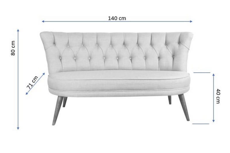Barnello 2-Sits Soffa - Grå - Möbler - Vardagsrum - Soffor - 2-sits soffor