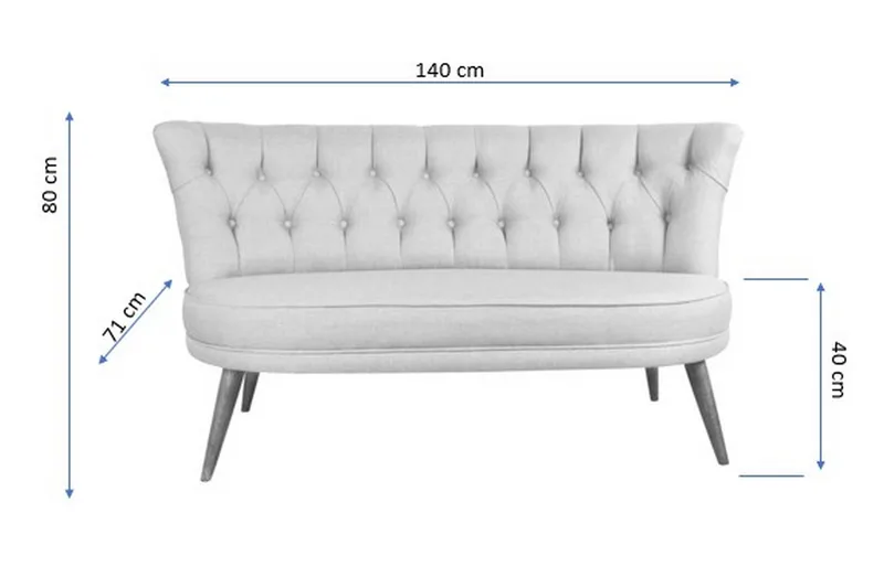 Barnello 2-Sits Soffa - Röd - Möbler - Vardagsrum - Soffor - 2-sits soffor