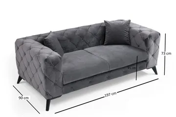 Beachport 2-sits Soffa - Antracit/Svart - Möbler - Vardagsrum - Soffor - 2-sits soffor
