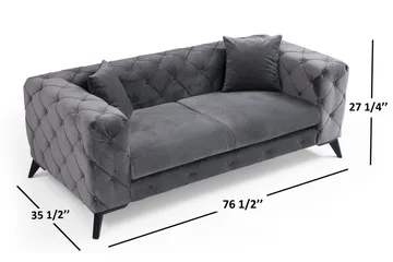 Beachport 2-sits Soffa - Antracit/Svart - Möbler - Vardagsrum - Soffor - 2-sits soffor