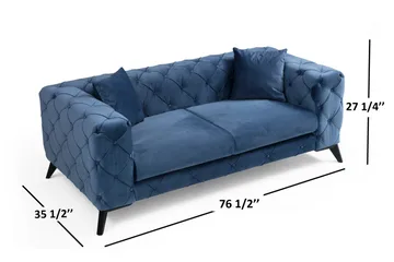 Beachport 2-sits Soffa - Blå/Svart - Möbler - Vardagsrum - Soffor - 2-sits soffor