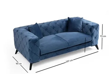 Beachport 2-sits Soffa - Blå/Svart - Möbler - Vardagsrum - Soffor - 2-sits soffor