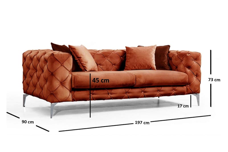 Beachport Soffa 2-sits - Orange - Möbler - Vardagsrum - Soffor - 2-sits soffor