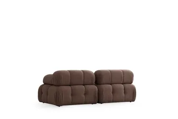 Belgin Bubblig Soffa 2-sits med utfällbara armstöd och ryggstöd - Cappuccino - Möbler - Vardagsrum - Soffor - Modulsoffor - Komplett modulsoffa