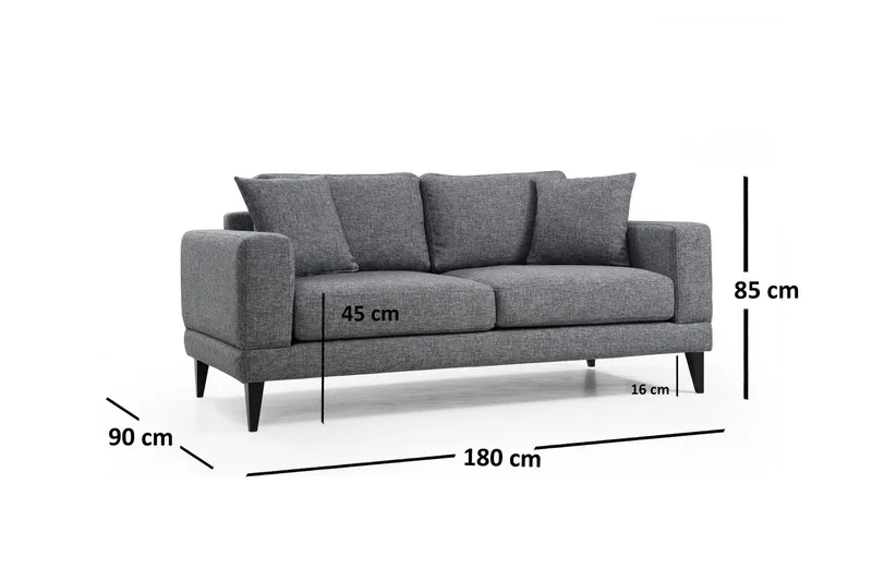 Bitanya 2-Sits Soffa - Grå - Möbler - Vardagsrum - Soffor - 2-sits soffor