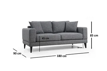 Bitanya 2-Sits Soffa - Grå - Möbler - Vardagsrum - Soffor - 2-sits soffor