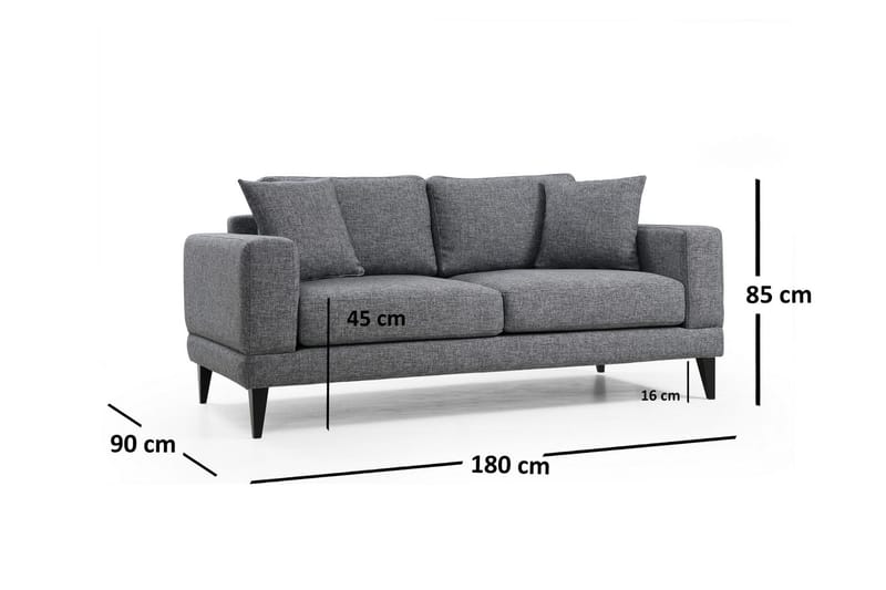 Bitanya 2-Sits Soffa - Grå - Möbler - Vardagsrum - Soffor - 2-sits soffor