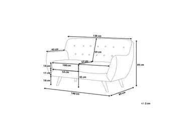 Bodo Soffa 2 Sits - Trä/Natur - Möbler - Vardagsrum - Soffor - 2-sits soffor