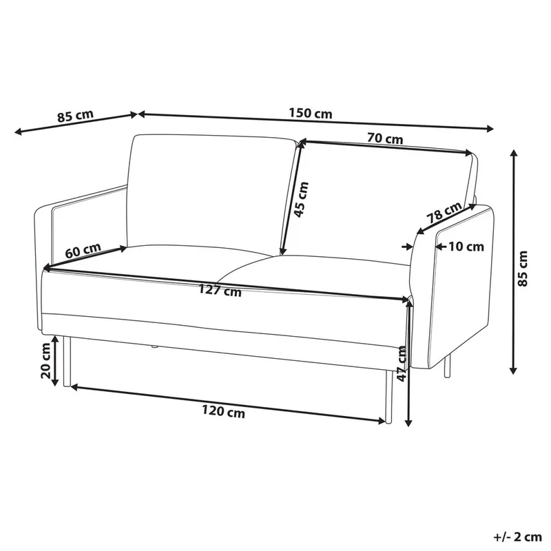 2-sits soffa Breda - Grön, Svart - Möbler - Vardagsrum - Soffor - 2-sits soffor