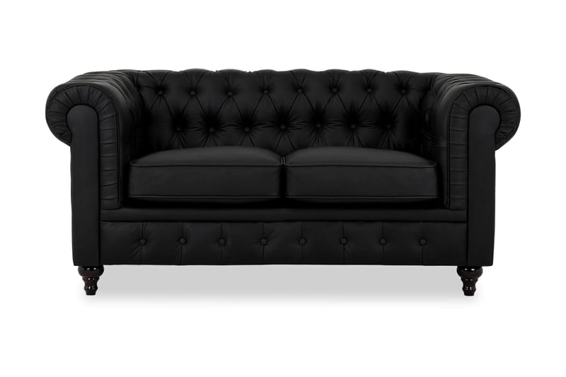 CHESTERFIELD 2-sits Soffa Konstläder Svart - Skinnsoffor - 2-sits soffor - chesterfield soffor