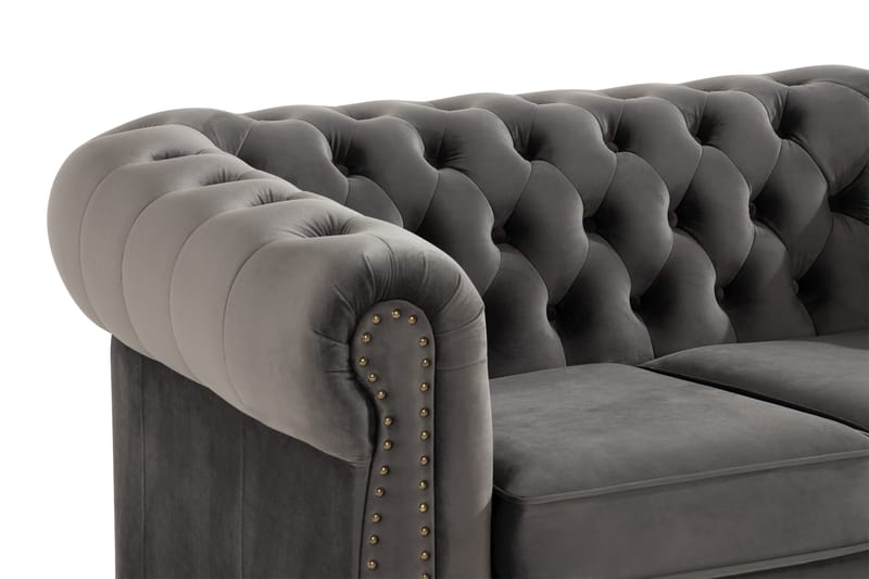 Chesterfield Deluxe 2-sits Soffa - Grå - Möbler - Vardagsrum - Soffor - 2-sits soffor