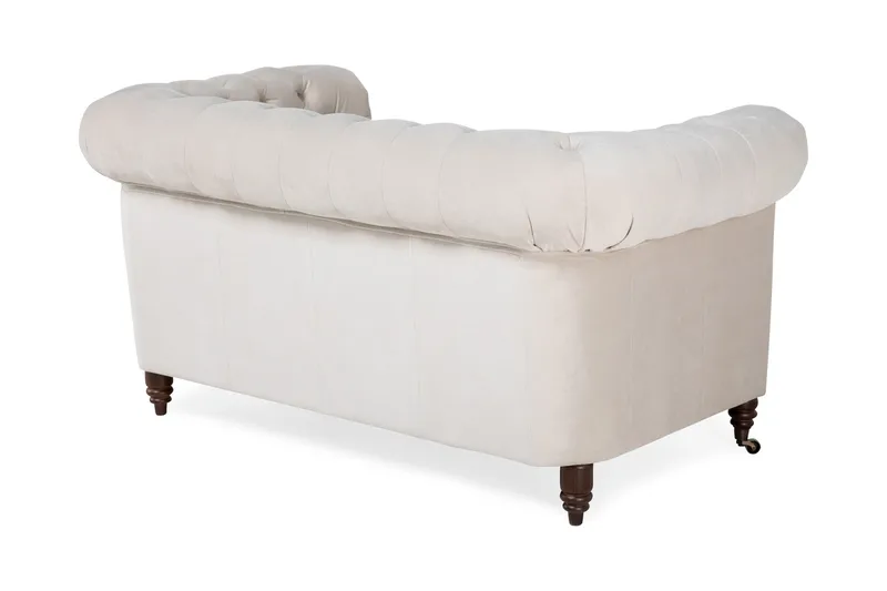Chesterfield Deluxe Sammetssoffa 2-sits - Beige - Möbler - Vardagsrum - Soffor - 2-sits soffor