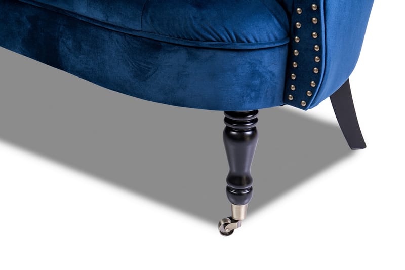 Chesterfield Ludo Soffa 2-sits Blå - 2-sits soffor - Sammetssoffor - chesterfield soffor