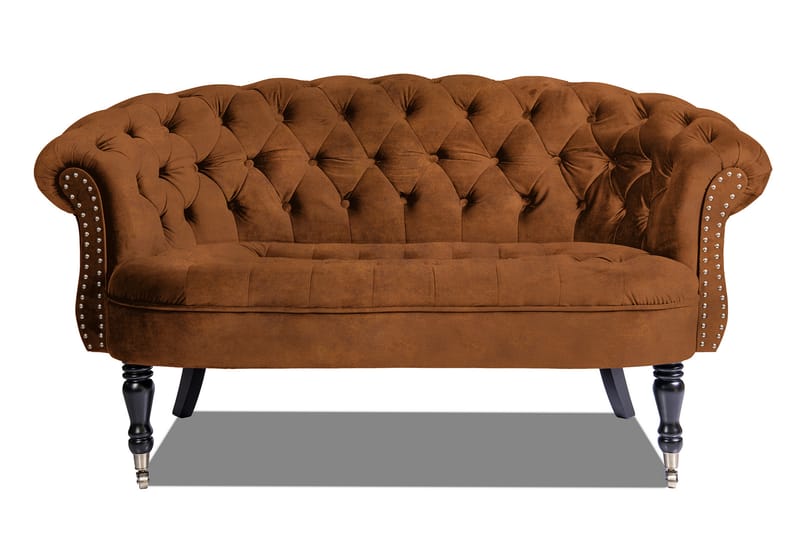 Chesterfield Ludo Soffa 2-sits Cognac - 2-sits soffor - Sammetssoffor - chesterfield soffor