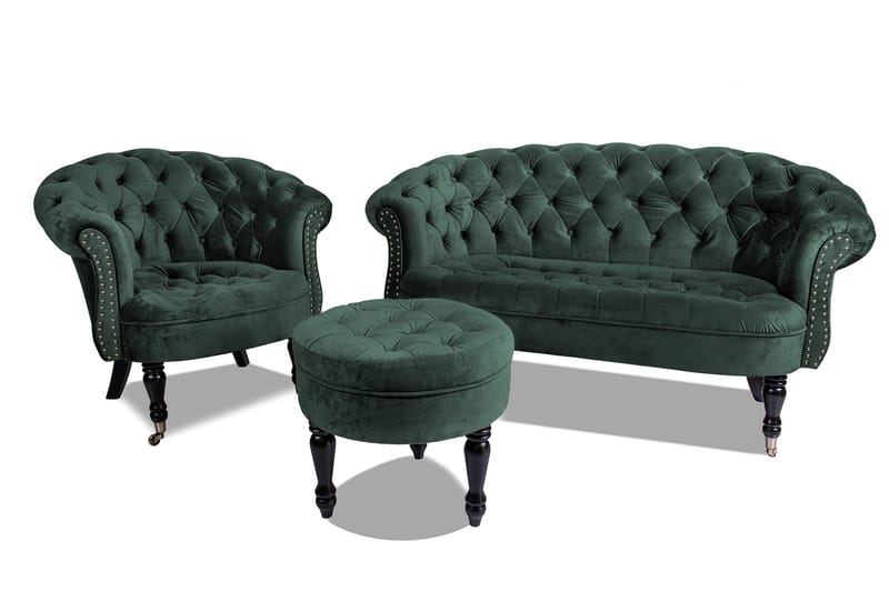 Chesterfield Ludo Soffa 2-sits Mörkgrön - Möbler - Vardagsrum - Soffor - 2-sits soffor
