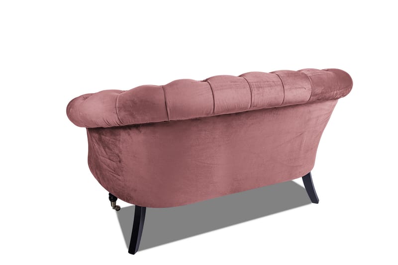 Chesterfield Ludo Soffa 2-sits Rosa - 2-sits soffor - Sammetssoffor - chesterfield soffor