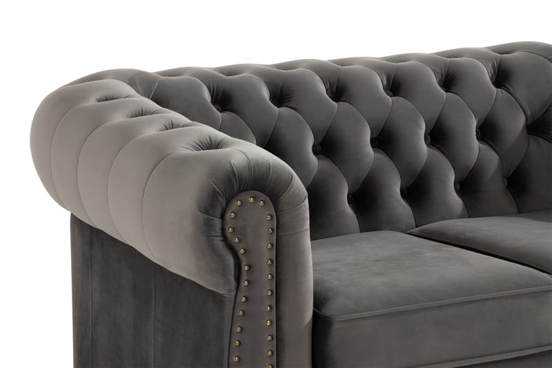 CHESTERFIELD LUX 2-sits Soffa Grå - 2-sits soffor - chesterfield soffor