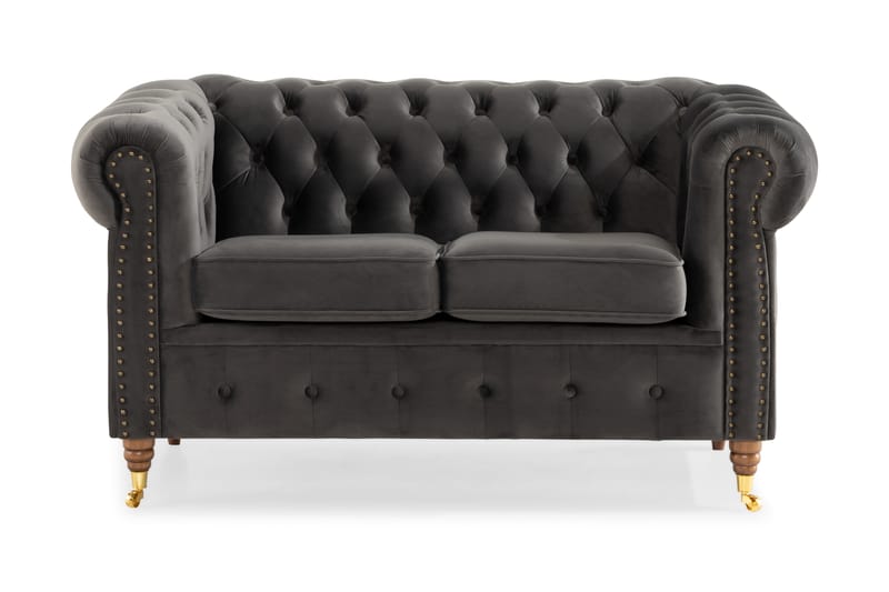 CHESTERFIELD LUX 2-sits Soffa Grå - 2-sits soffor - chesterfield soffor