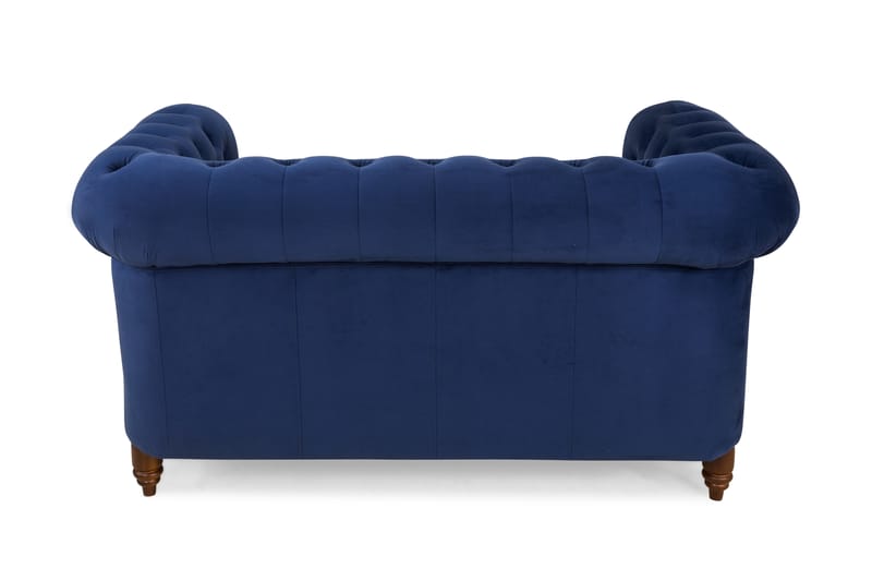 CHESTERFIELD LUX Sammetssoffa 2-sits Petrolblå - 2-sits soffor - Sammetssoffor - chesterfield soffor