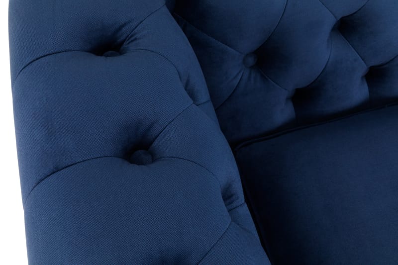 CHESTERFIELD LUX Sammetssoffa 2-sits Petrolblå - Möbler - Vardagsrum - Soffor - 2-sits soffor