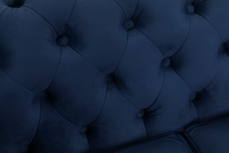 CHESTERFIELD LUX Sammetssoffa 2-sits Petrolblå - Möbler - Vardagsrum - Soffor - 2-sits soffor