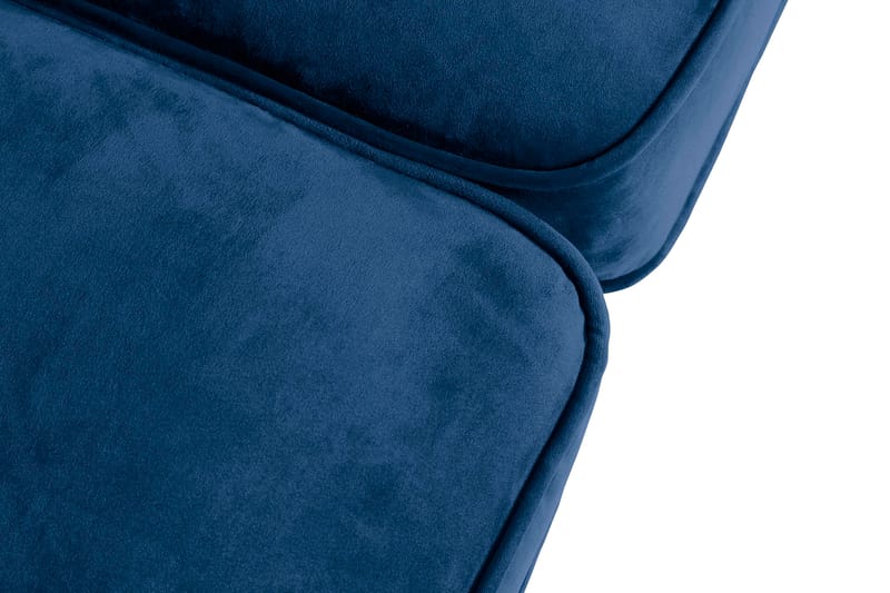 Chesterfield Lyx 2-sits Liten sammetssoffa - Djup soffa 160 cm bred - Blå Sammet - Möbler - Vardagsrum - Soffor - 2-sits soffor