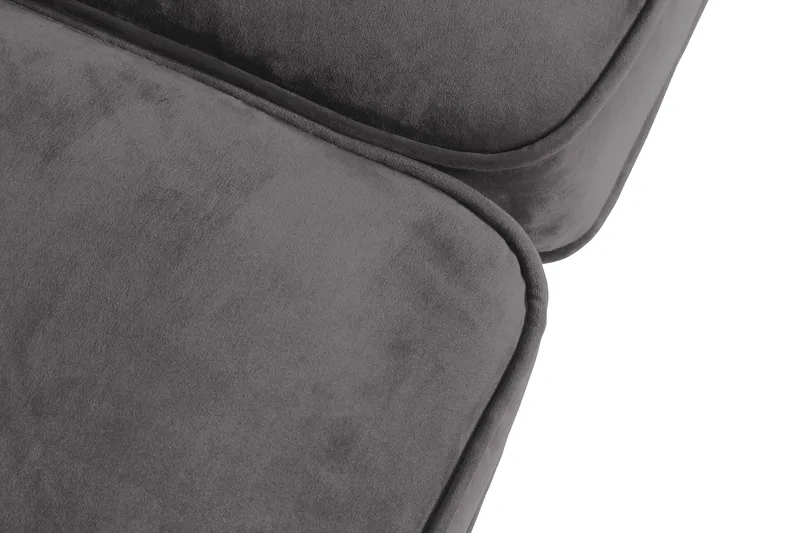 Chesterfield Lyx 2-sits Liten Sammetssoffa - Djup soffa 160 cm bred - Mörkgrå / Grå - Möbler - Vardagsrum - Soffor - 2-sits soffor