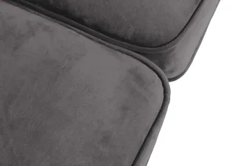 Chesterfield Lyx 2-sits Liten Sammetssoffa - Djup soffa 160 cm bred - Mörkgrå - Möbler - Vardagsrum - Soffor - 2-sits soffor