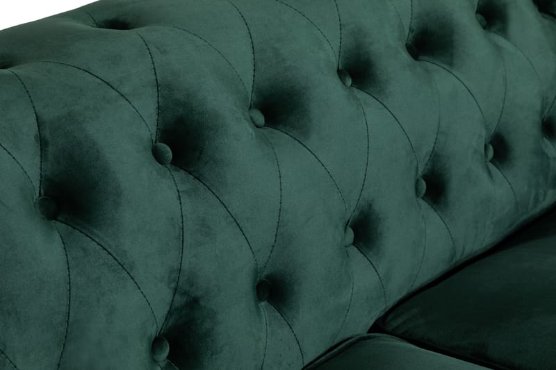 Chesterfield Lyx 2-sits Liten sammetssoffa - Djup soffa 160 cm bred - Mörkgrön - Möbler - Vardagsrum - Soffor - 2-sits soffor