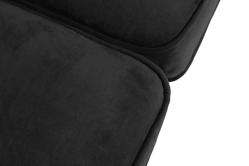Chesterfield Lyx 2-sits Liten sammetssoffa - Djup soffa 160 cm bred - Svart - Möbler - Vardagsrum - Soffor - 2-sits soffor