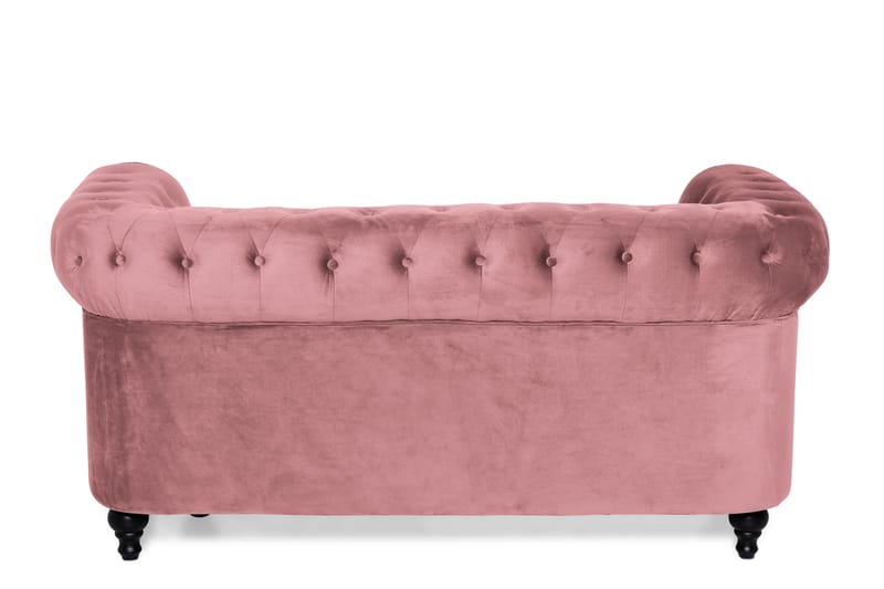 Chesterfield Lyx Sammetssoffa 2-sits - Rostrosa - Möbler - Vardagsrum - Soffor - 2-sits soffor