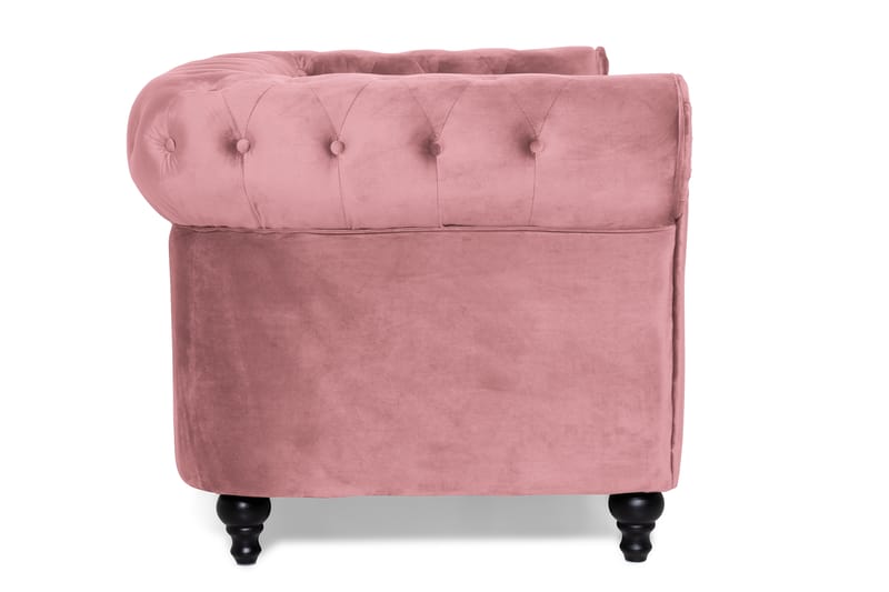 CHESTERFIELD Sammetssoffa 2-sits Rostrosa - Möbler - Vardagsrum - Soffor - 2-sits soffor