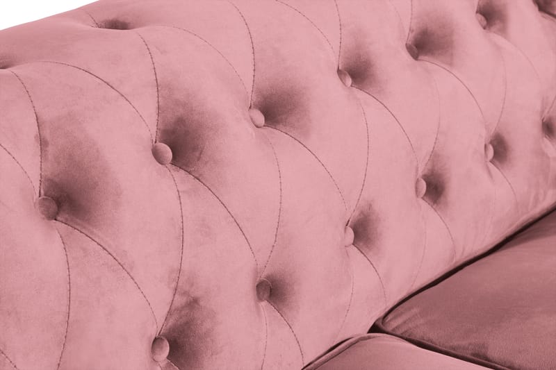CHESTERFIELD Sammetssoffa 2-sits Rostrosa - Möbler - Vardagsrum - Soffor - 2-sits soffor