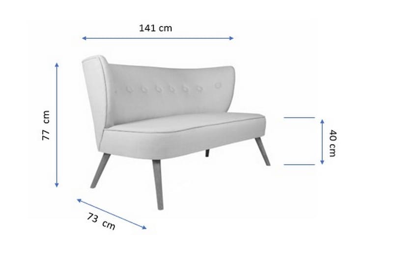CLEFT 2-Sits Soffa Brun - Gul - Möbler - Vardagsrum - Soffor - 2-sits soffor