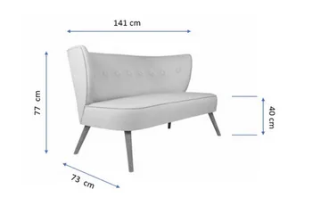 Clivocast 2-Sits Soffa - Beige - Möbler - Vardagsrum - Soffor - 2-sits soffor