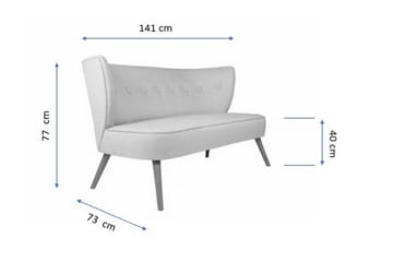 Clivocast 2-Sits Soffa - Grå - Möbler - Vardagsrum - Soffor - 2-sits soffor