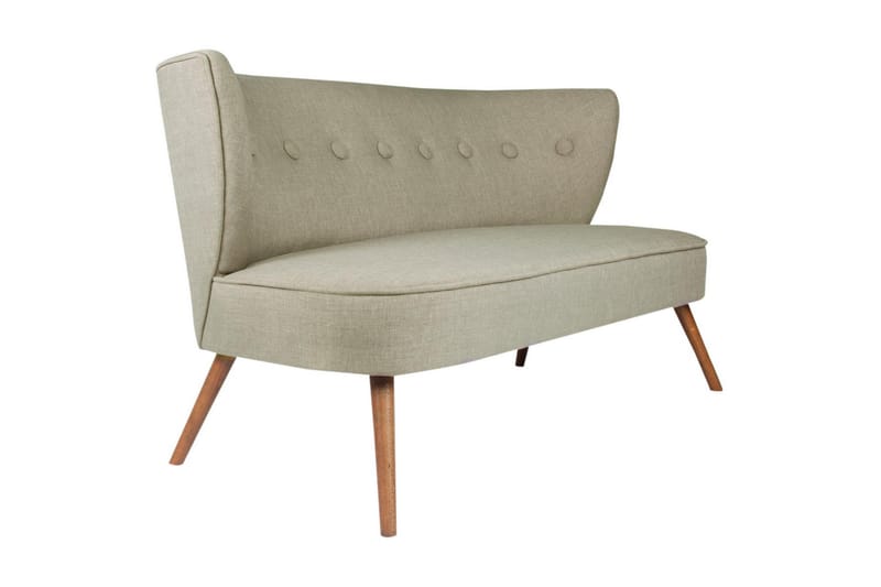 Clivocast Djup 2-sits Soffa i Tyg med Träben - Grå - Möbler - Vardagsrum - Soffor - 2-sits soffor