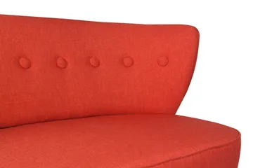 Clivocast Djup 2-sits Soffa i Tyg med Träben - Röd - Möbler - Vardagsrum - Soffor - 2-sits soffor