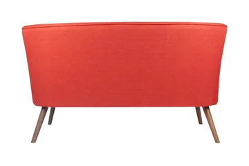 Clivocast Djup 2-sits Soffa i Tyg med Träben - Röd - Möbler - Vardagsrum - Soffor - 2-sits soffor