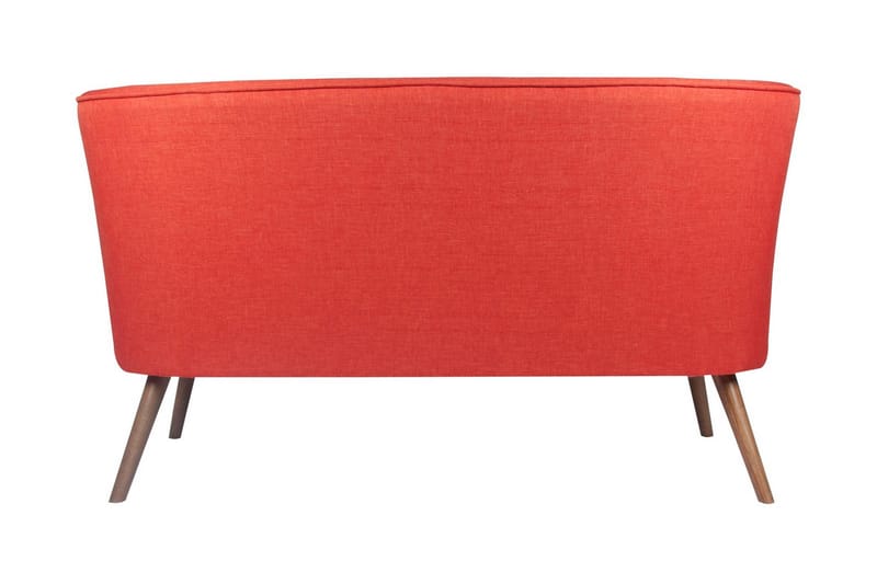 Clivocast Djup 2-sits Soffa i Tyg med Träben - Röd - Möbler - Vardagsrum - Soffor - 2-sits soffor