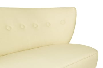 Clivocast Djup 2-sits Soffa i Tyg med Träben - Pastellgul - Möbler - Vardagsrum - Soffor - 2-sits soffor