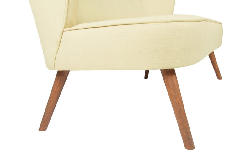 Clivocast Djup 2-sits Soffa i Tyg med Träben - Pastellgul - Möbler - Vardagsrum - Soffor - 2-sits soffor