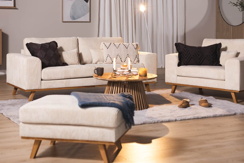Copenhagen 2-sits Manchestersoffa - Beige - Möbler - Vardagsrum - Soffor - 2-sits soffor