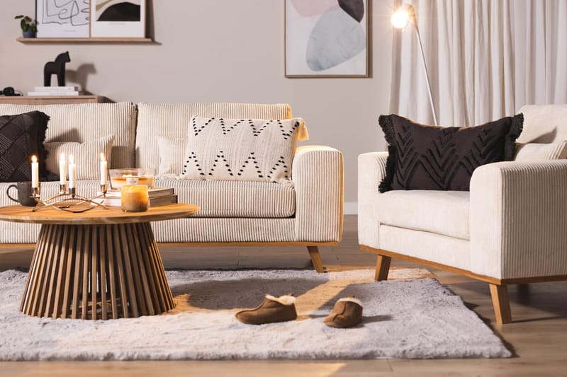 Copenhagen 2-sits Manchestersoffa - Beige - Möbler - Vardagsrum - Soffor - 2-sits soffor