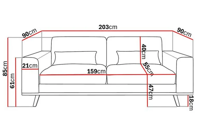 Copenhagen 2-sits Sammetssoffa - Beige - Möbler - Vardagsrum - Soffor - 2-sits soffor