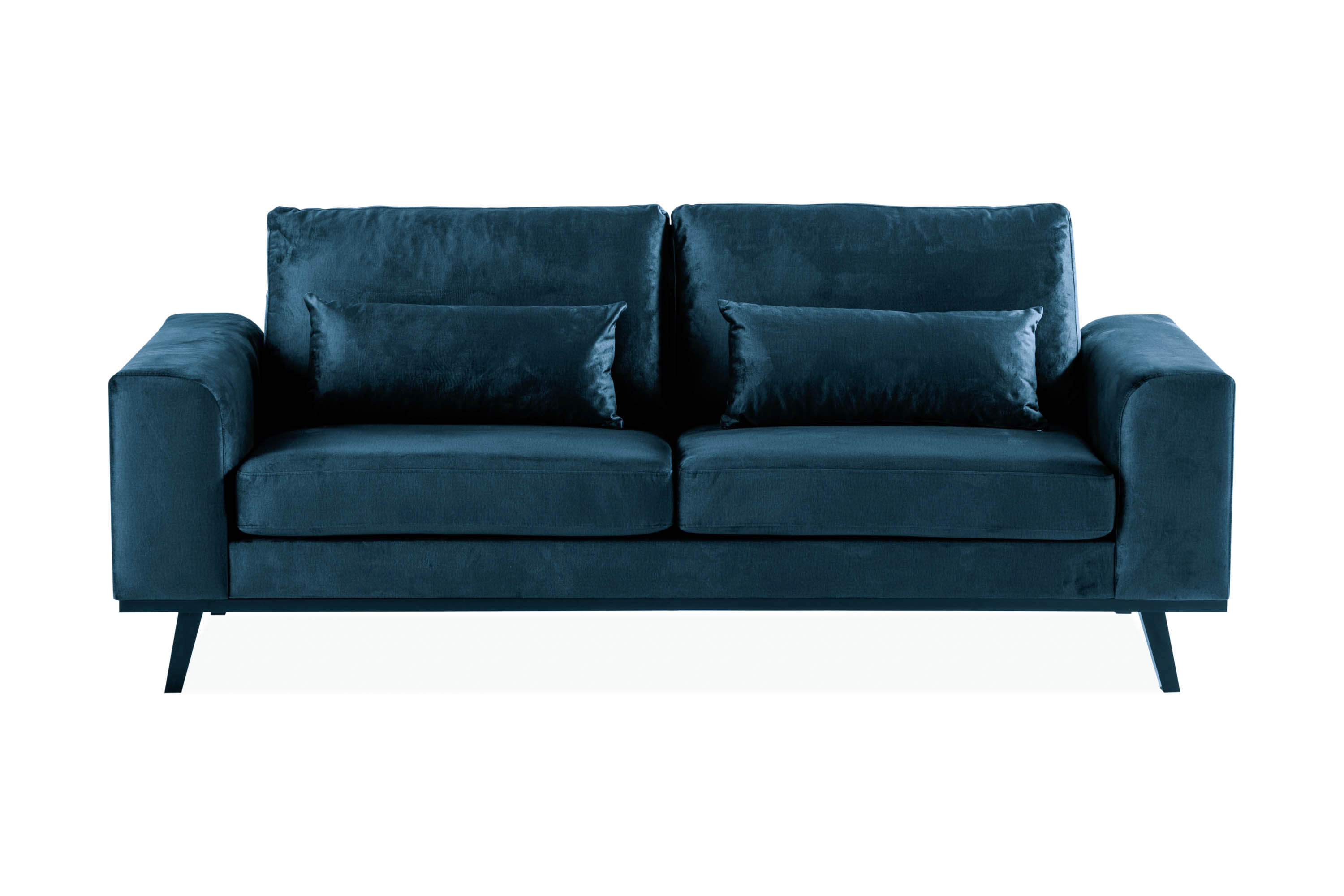 copenhagen 2-sits sammetssoffa - blå