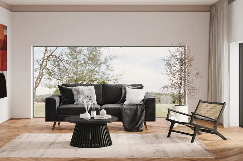 Copenhagen 2-sits Sammetssoffa - Mörkgrå - Möbler - Vardagsrum - Soffor - 2-sits soffor