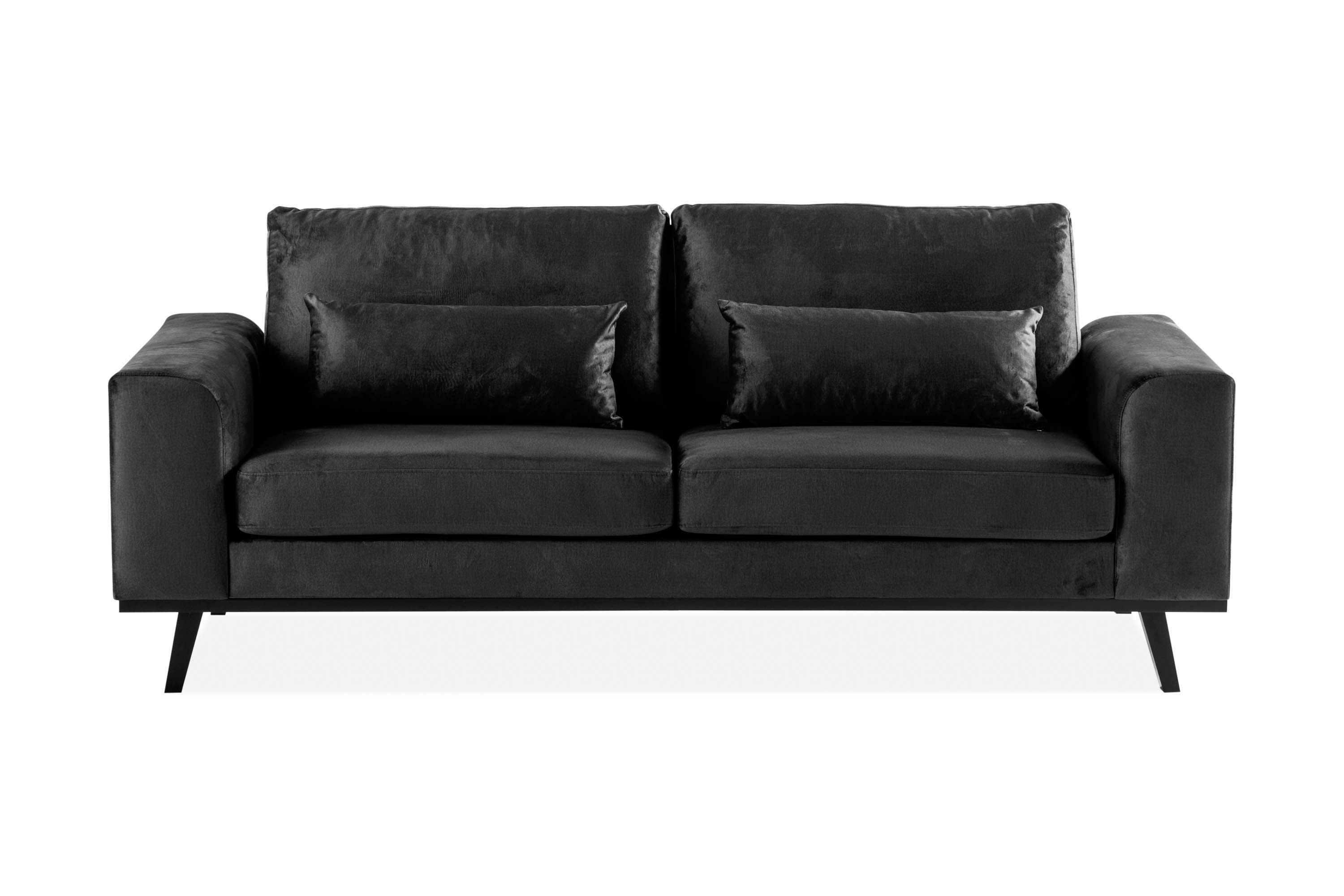 copenhagen 2-sits sammetssoffa - mörkgrå
