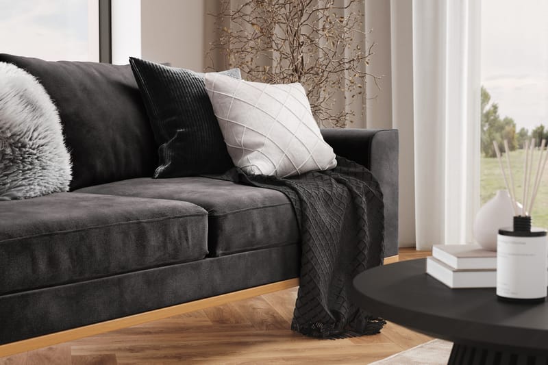 Copenhagen 2-sits Sammetssoffa - Mörkgrå - Möbler - Vardagsrum - Soffor - 2-sits soffor