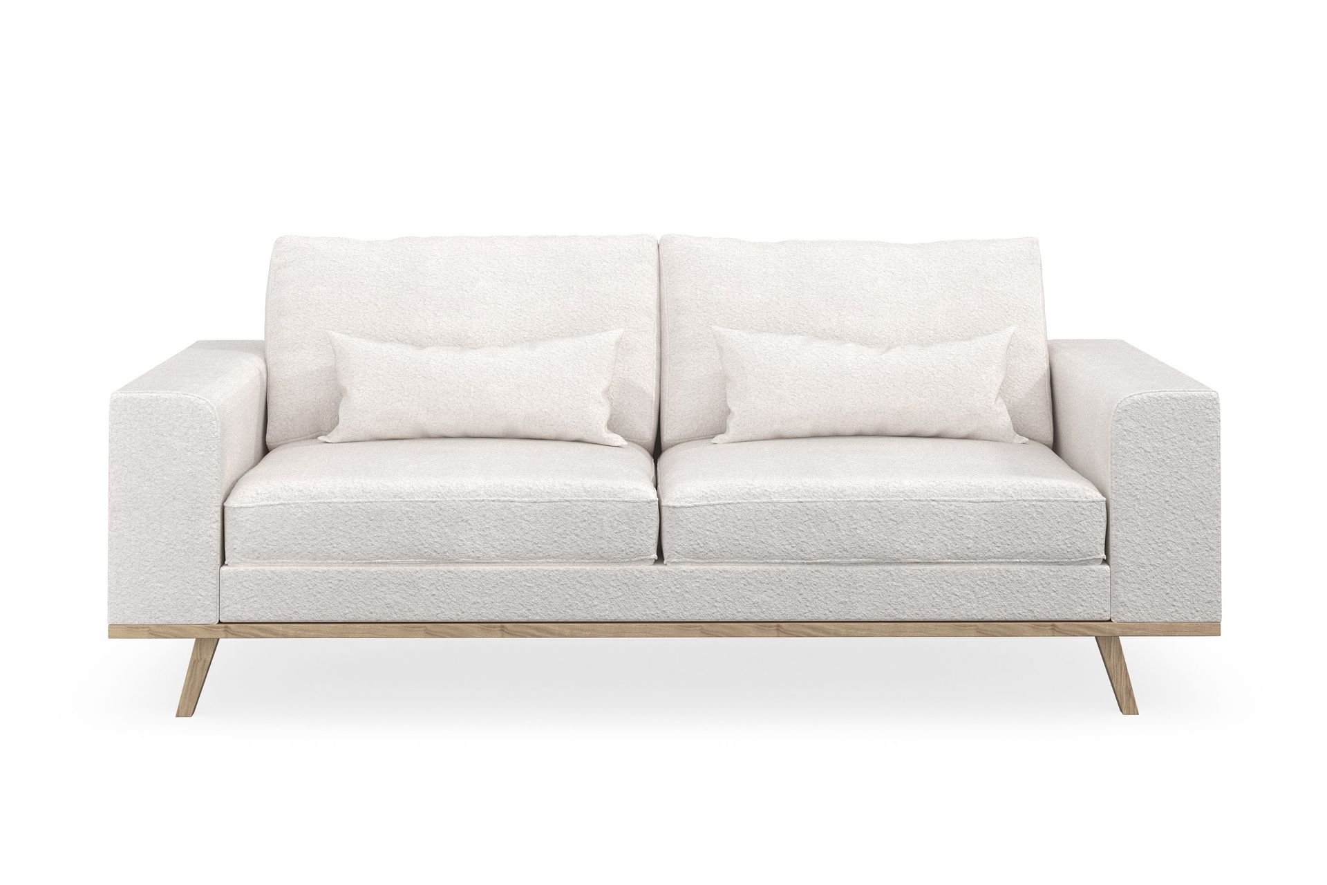 Copenhagen 2-sits Soffa i Boucl&eacute; - Vit